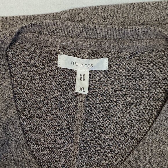 Maurices XL Long Sleeve Scoop Neck Dolman Top Mixed Fabric Pullover Blouse - Picture 11 of 13